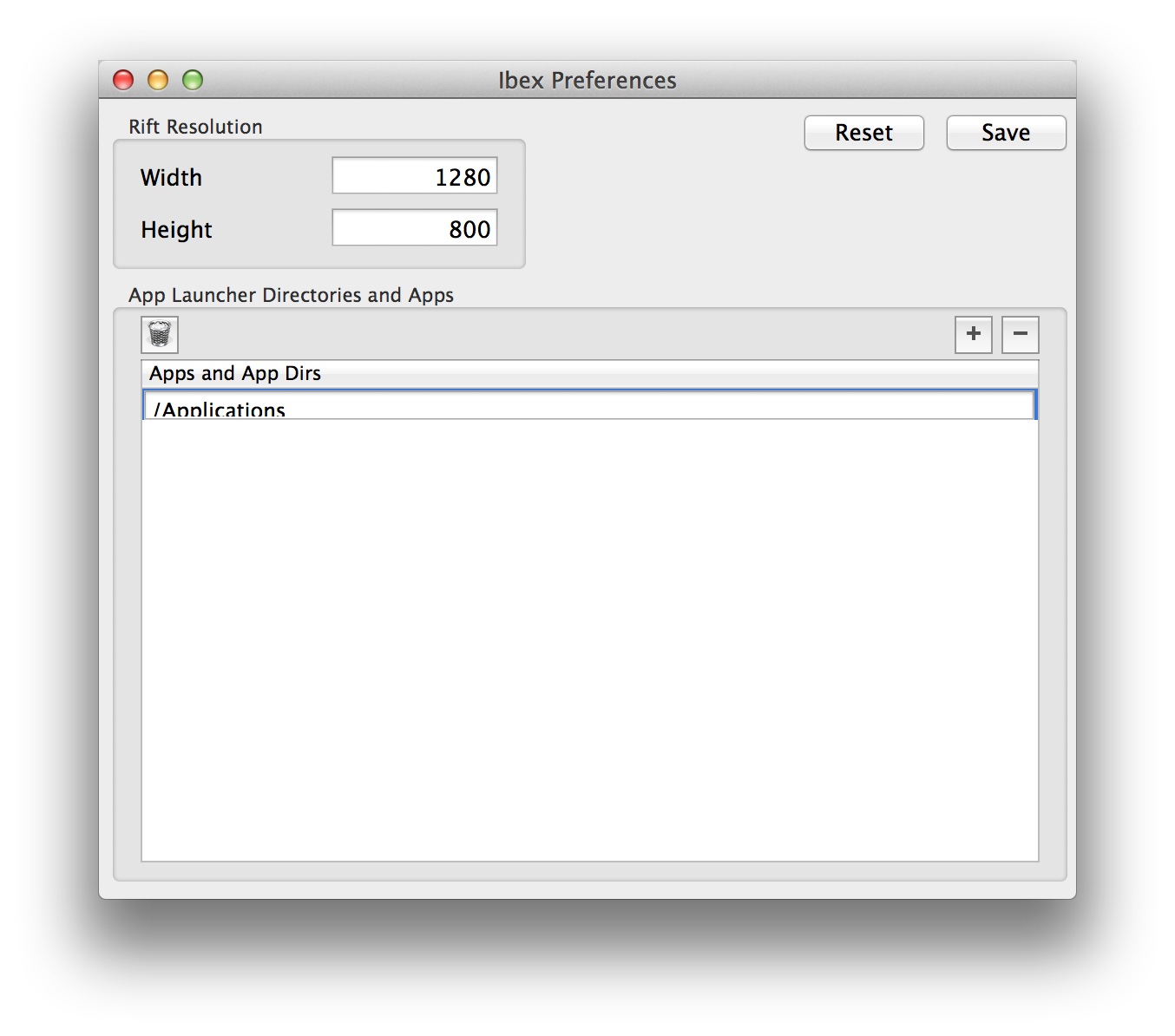 Ibex Mac App Configuration