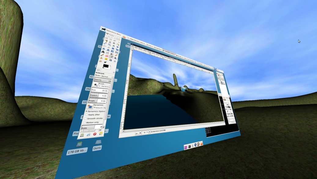 Ogre3D plugin for Ibex Virtual Reality Desktop closeup